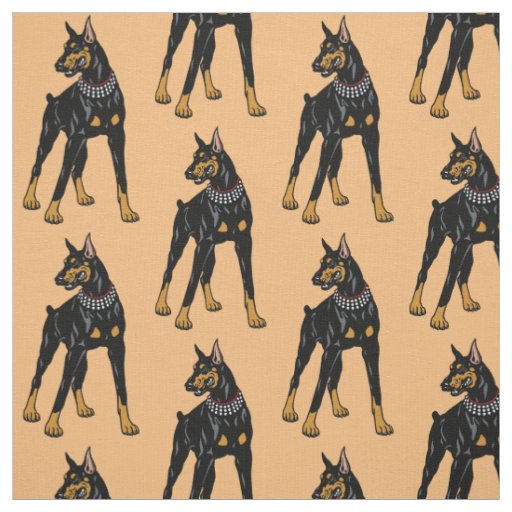  Dobermann or Doberman Pinscher dog Fabric