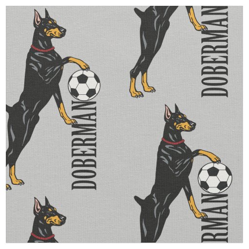 Dobermann or Doberman Pinscher dog Fabric