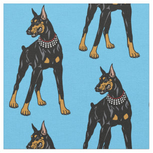 Dobermann or Doberman Pinscher dog Fabric