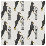 Dobermann or Doberman Pinscher dog Fabric