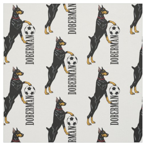 Dobermann or Doberman Pinscher dog Fabric