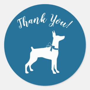 Dobermann Pinscher Baby Shower Puppy Dog Dobie Classic Round Sticker