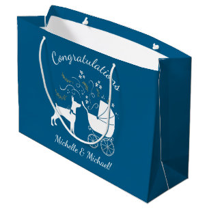 Dobermann Pinscher Baby Shower Puppy Dog Dobie  Large Gift Bag