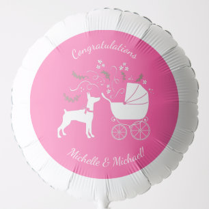 Dobermann Pinscher Dog Baby Shower Puppy Dobie  Balloon