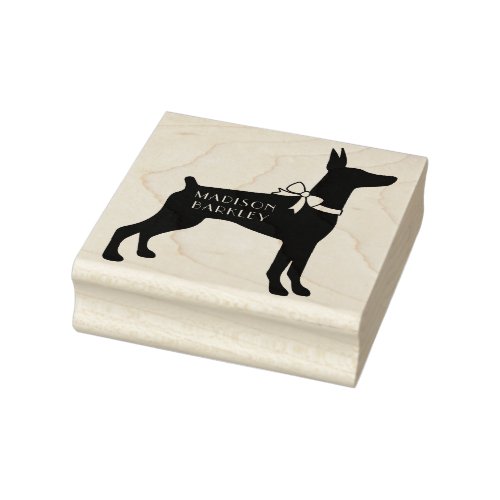 Dobermann Pinscher Dog Puppy Dobie Rubber Stamp