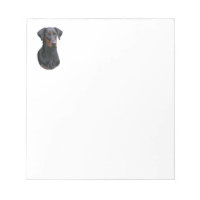 Dobermann Pinscher natural ear Notepad