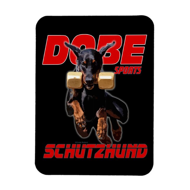 Dobermann Pinscher schutzhund jump magnet (Vertical)