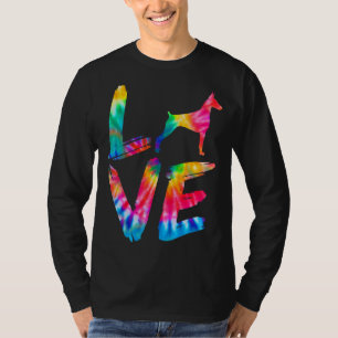 Dobermann Tie Dye Love Dog Mom Dad T-Shirt