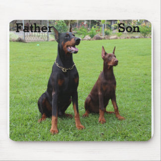 Doberman's Father and Son Mouse Pad