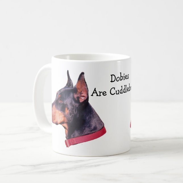 Dobies Are Cuddlebugs Doberman Photo  Coffee Mug (Front Left)
