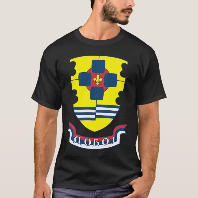 Doboj Coat of arms Republika Srpska RS Serbian Fla T-Shirt (Front)