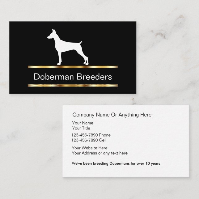 Dobrman Breeder Business Cards (Front/Back)