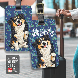 DOBRO Australian Shepherd • ArtMuse Journey Series Luggage Tag