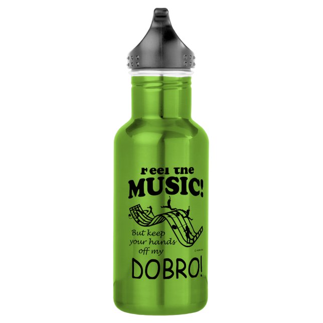 Dobro Feel The Music Stainless Steel Water Bottle (Right)