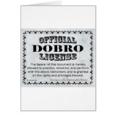 Dobro License (Front)