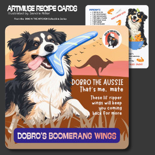 DOBRO'S BOOMERANG WINGS Art Muse Recipe -Aussie Card