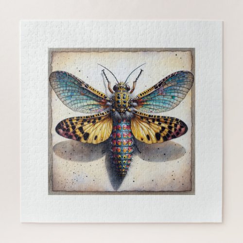Dobsonfly in Watercolor and Ink 050624IREF111 _ Wa Jigsaw Puzzle