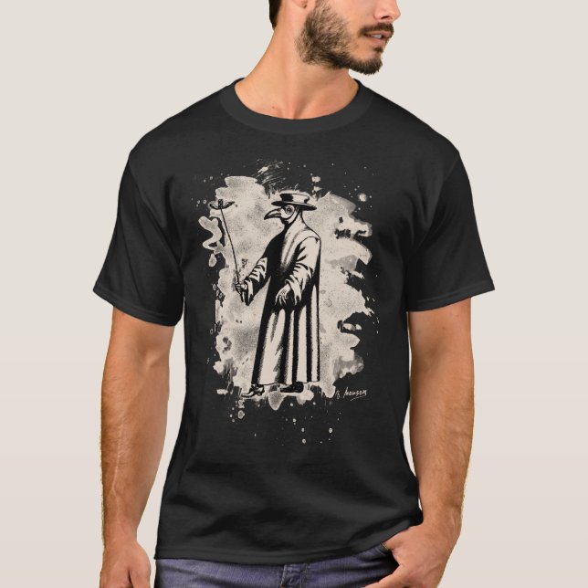 Doc beak - Plague doctor – bleached white T-Shirt (Front)