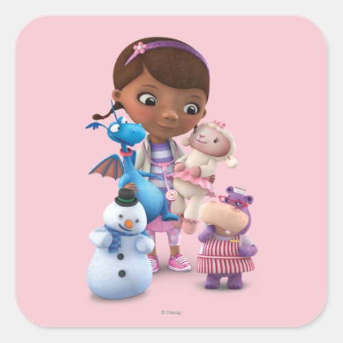 Doc McStuffins and Her Animal Friends Square Sticker