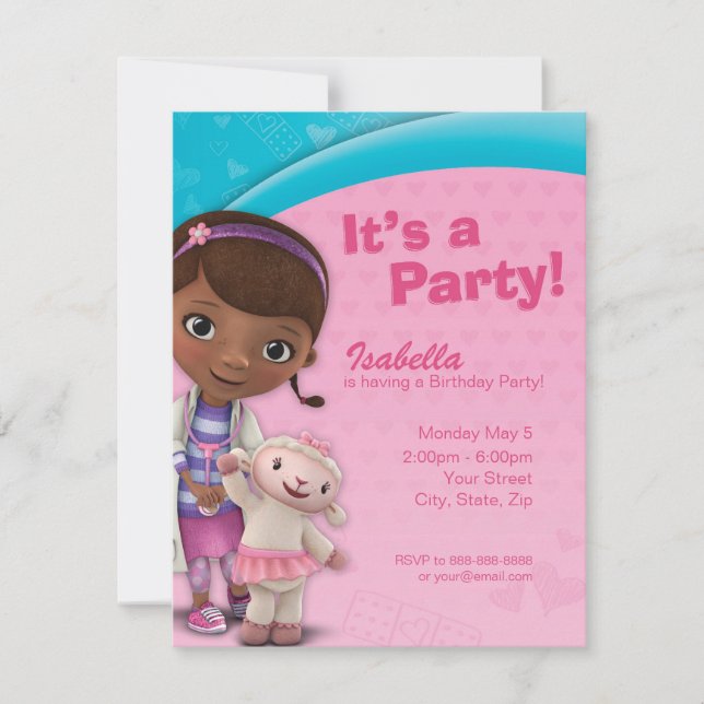 Doc McStuffins Birthday Invitation (Front)