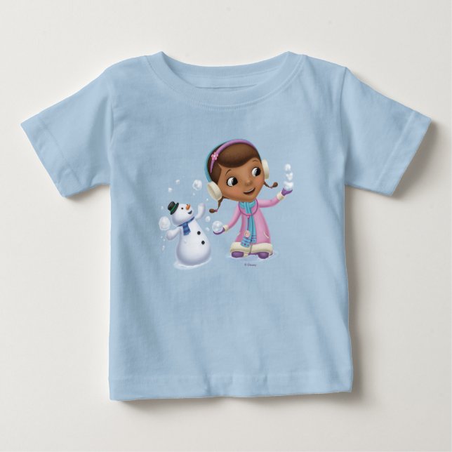 Doc McStuffins | Doc And Chilly Playing In Snow Baby T-Shirt (Front)