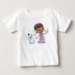 Doc McStuffins Doc And Chilly Playing In Snow Baby T-Shirt