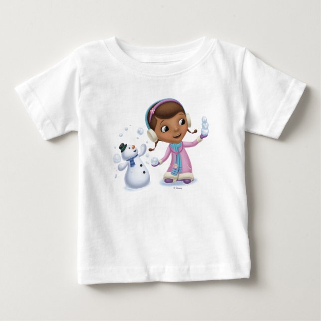 Doc McStuffins | Doc And Chilly Playing In Snow Baby T-Shirt (Front)