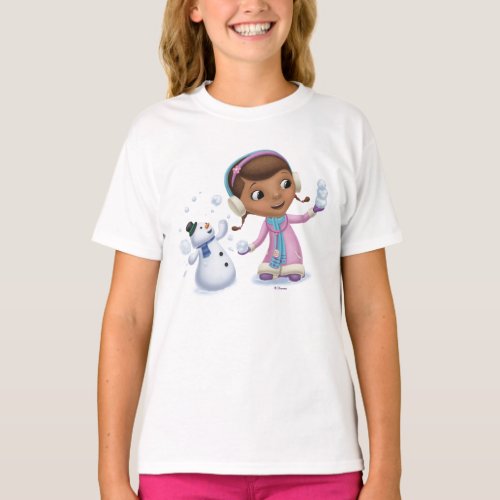 Doc McStuffins  Doc And Chilly Playing In Snow T_Shirt
