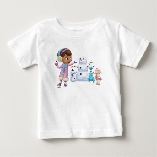 Doc McStuffins  Doc McStuffins Playing In Snow Baby T_Shirt