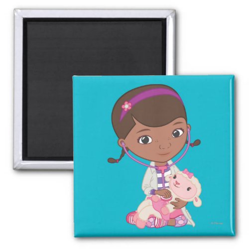 Doc McStuffins Holding Lambie Magnet