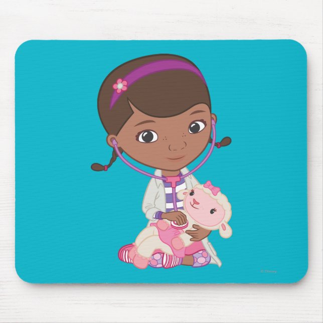 Doc McStuffins Holding Lambie Mouse Pad (Front)