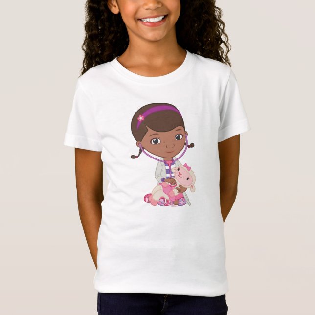 Doc McStuffins Holding Lambie T-Shirt (Front)