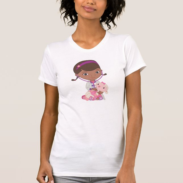 Doc McStuffins Holding Lambie T-Shirt (Front)