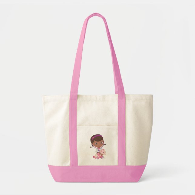 Doc McStuffins Holding Lambie Tote Bag (Front)