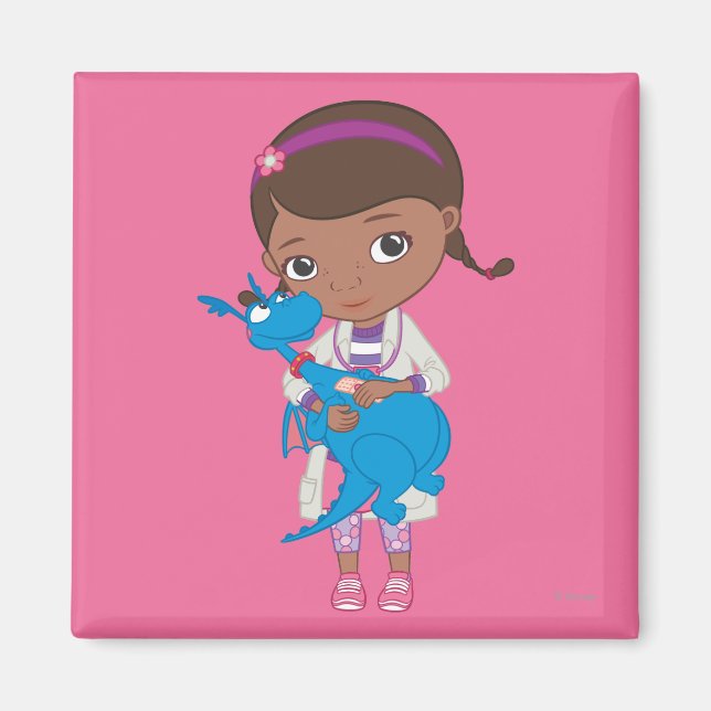Doc McStuffins Holding  Stuffy Magnet (Front)