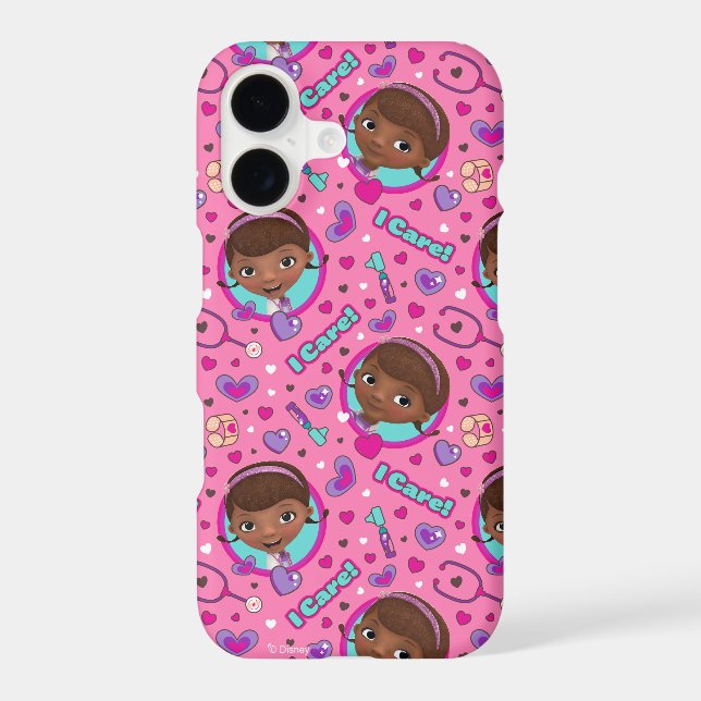Doc McStuffins | I Care Pink Pattern Iphone Case (Back)