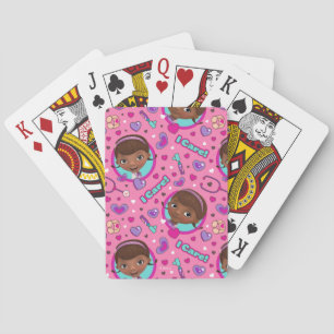 Doc McStuffins I Care Pink Pattern Poker Cards