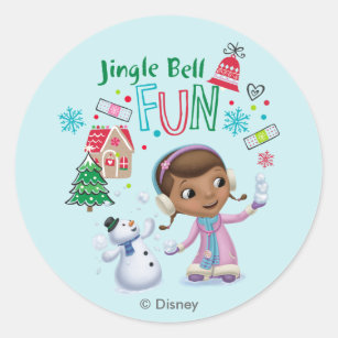 Doc McStuffins   Jingle Bell Fun Classic Round Sticker