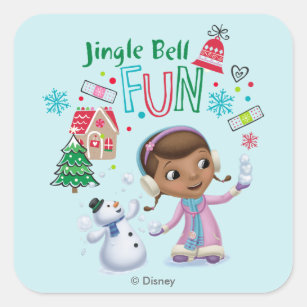Doc McStuffins   Jingle Bell Fun Square Sticker