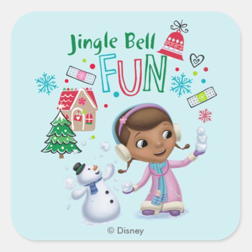 Doc McStuffins  Jingle Bell Fun Square Sticker