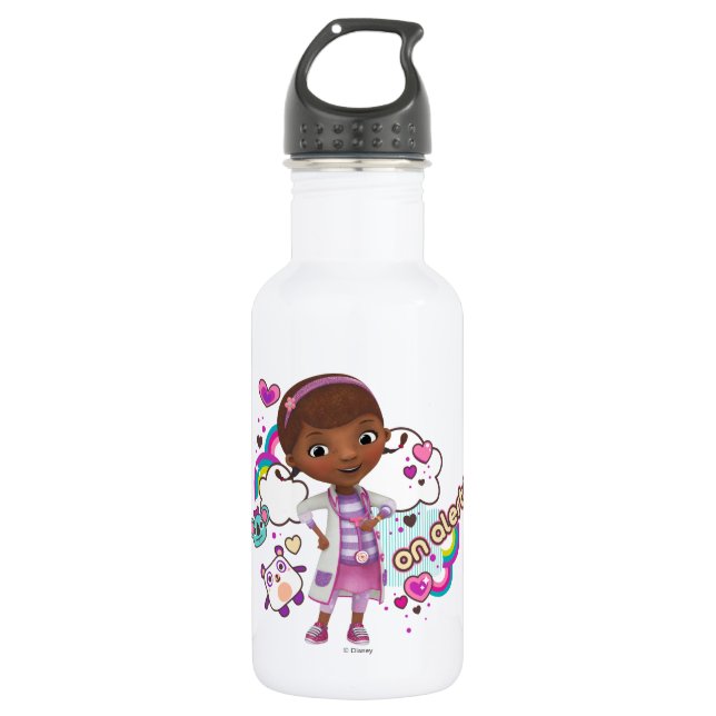 Doc McStuffins | On Alert Stainless Steel Water Bottle (Front)