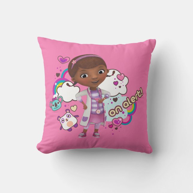 Doc McStuffins | On Alert Throw Pillow (Front)
