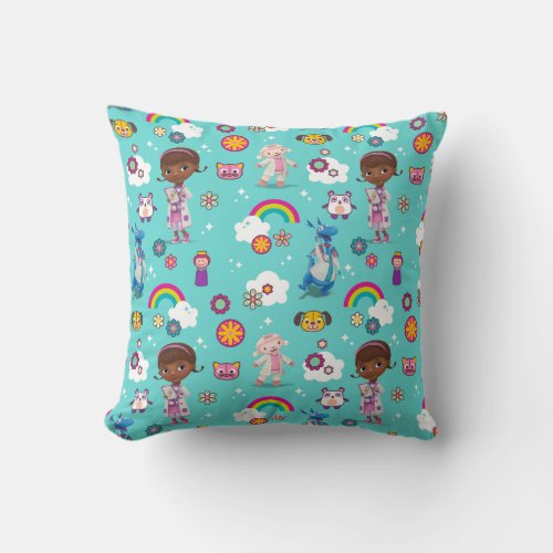 Doc McStuffins  The Care Team Pattern Throw Pillow