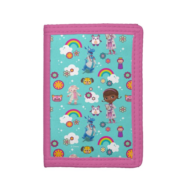 Doc McStuffins | The Care Team Pattern Trifold Wallet (Front Vertical)