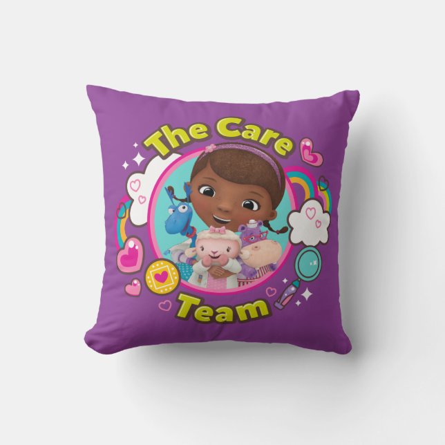 Doc McStuffins | The Care Team Throw Pillow (Front)
