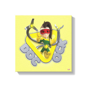 Doc Ock Character Badge Canvas Print