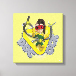 Doc Ock Character Badge Canvas Print