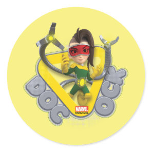 Doc Ock Character Badge Classic Round Sticker