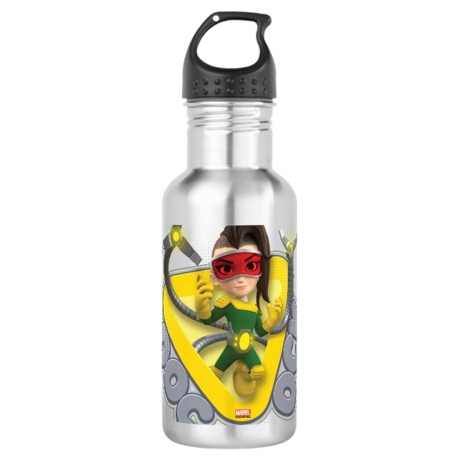 Doc Ock Character Badge Stainless Steel Water Bottle (Front)