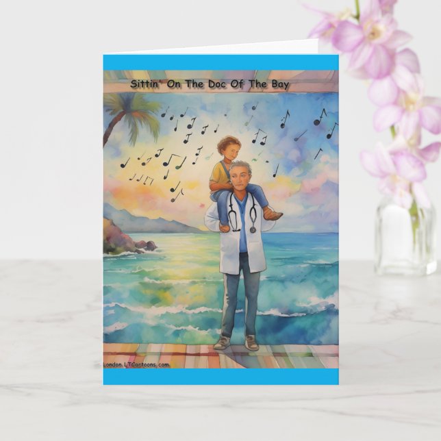  Doc of the Bay: Soulful Shores & Healing Humor  Card (Orchid)